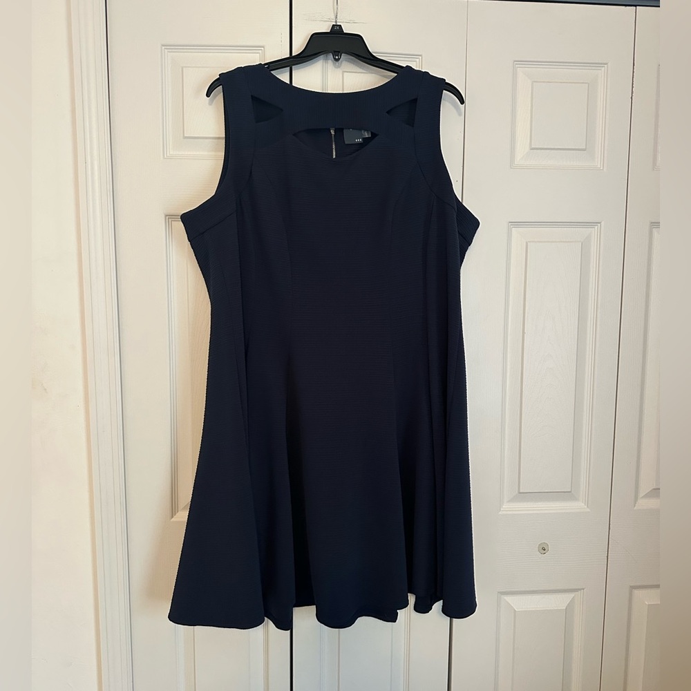 Gabby Skye Navy Sleeveless Mini Dress